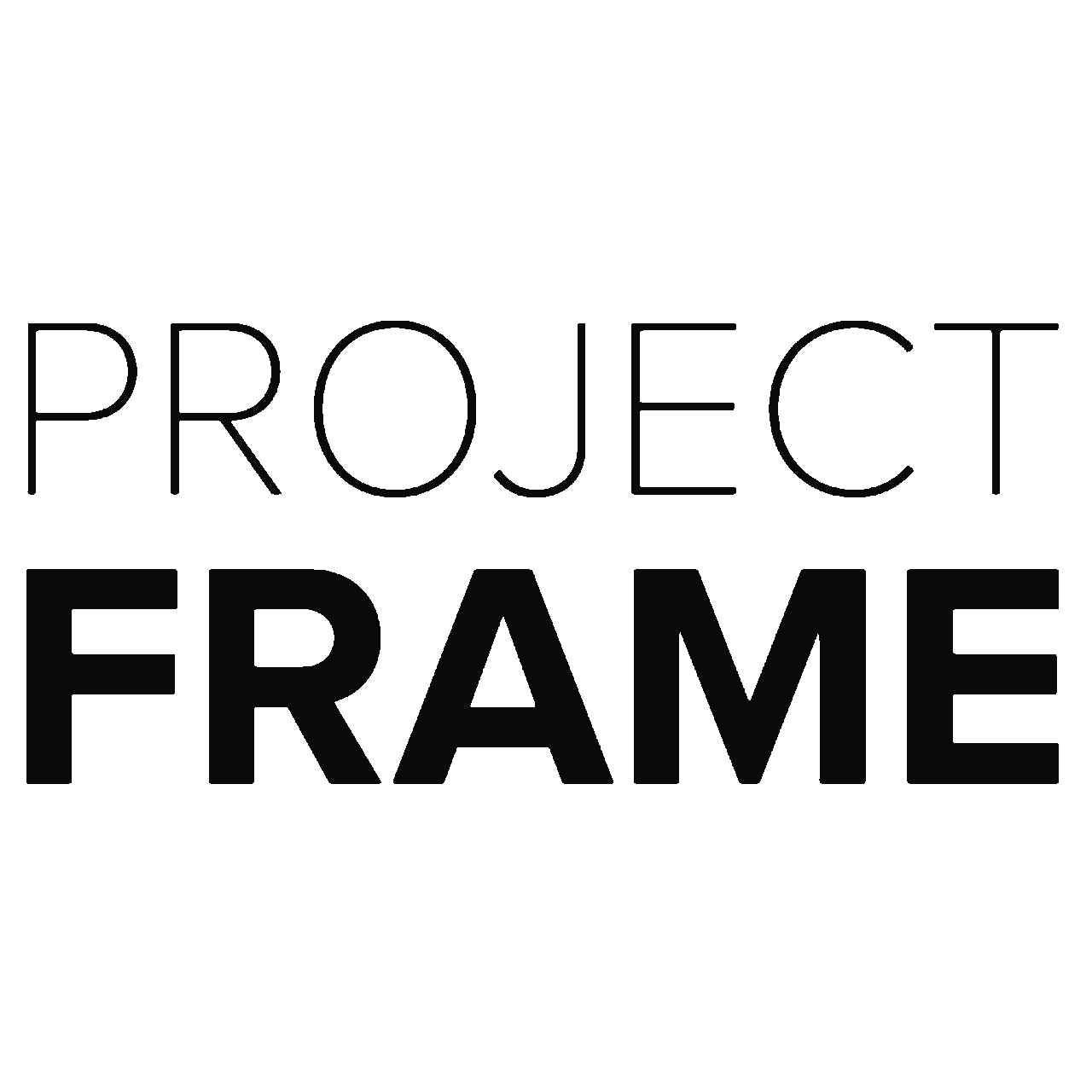 Project Frame logo transparent background black